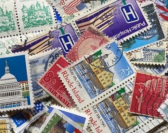 Vintage Topical Buildings/Architecture Stamps - 100 Different Stamps 1940's - 1990's