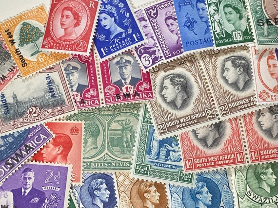 ヴィンテージ イギリス連邦切手 - 25種類のミント切手 1920年代～1960