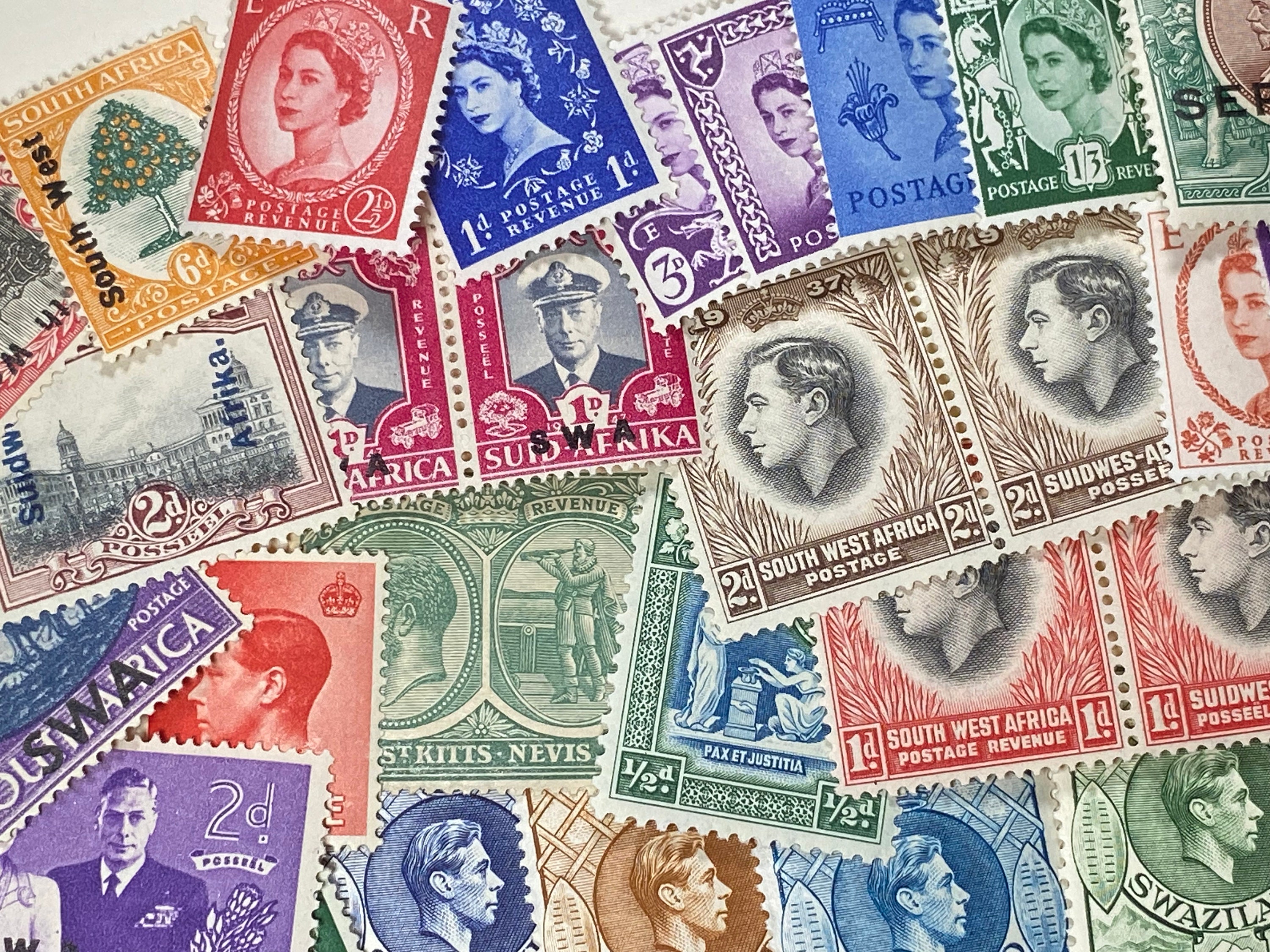ヴィンテージ イギリス連邦切手 - 25種類のミント切手 1920年代～1960