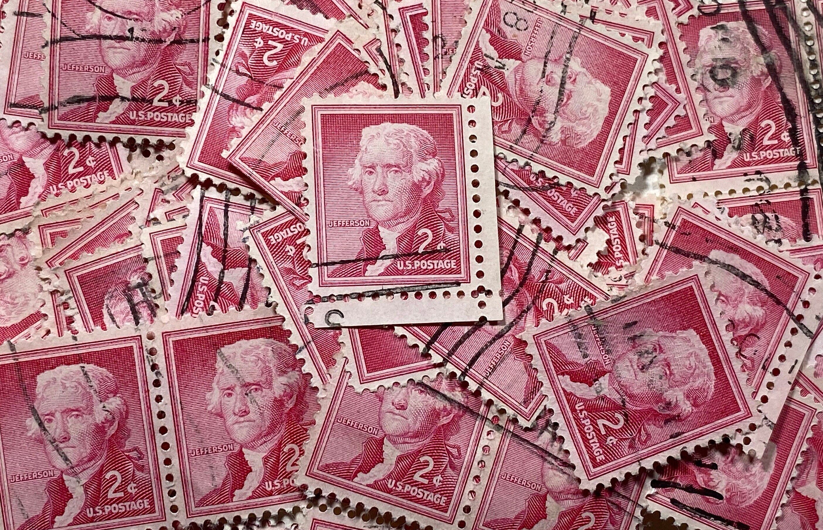 Jefferson 2 Cent Stamp - Etsy display picture 1