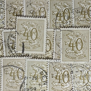 Stamp Art, marrone chiaro, stemma, 0,40 franchi, Belgio, francobolli usati