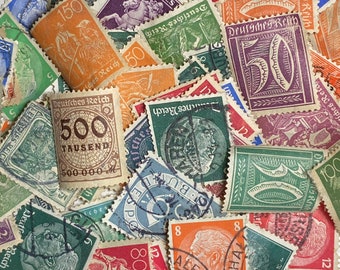 Vintage Germany Stamps - 50 Different Stamps 1900's - 1980's