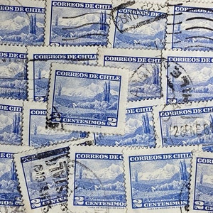 Stamp Art, Correos De Chile, Volcan Choshuenco, 2 Centesimos, Chile, sellos usados
