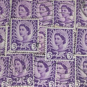 Arte de carimbo, Roxo, Rainha Elizabeth II, Dragão, Decimal 3D, Regional da Grã-Bretanha, País de Gales, selos usados