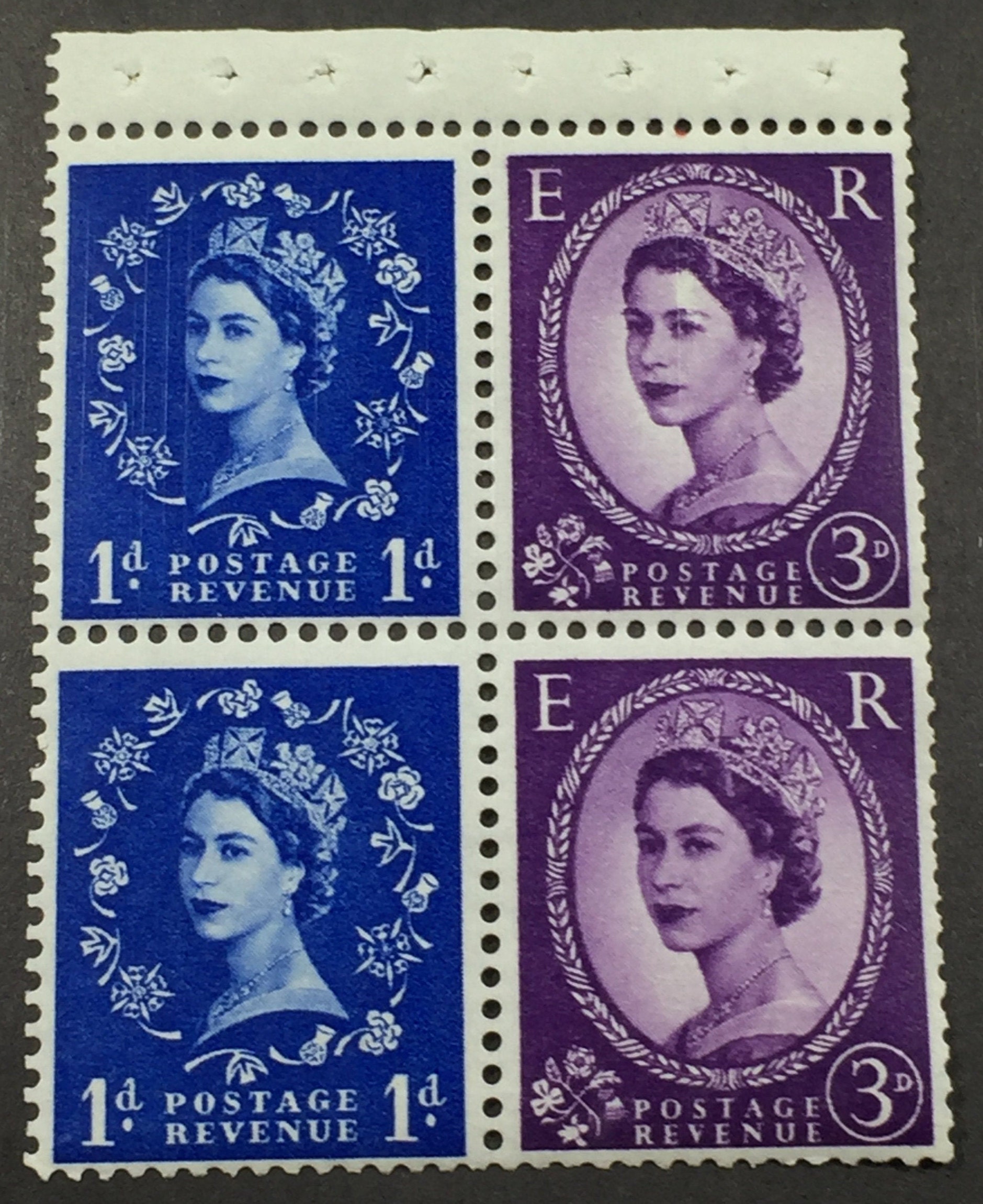 Queen Elizabeth II stamps Great Britain mint booklet pane Etsy
