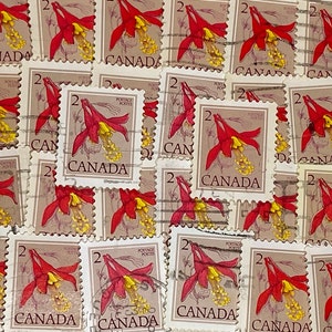 Stamp Art, Blumen, 2 Cents, Kanada, gebrauchte Briefmarken