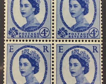 Queen Elizabeth II stamps, 4 x unused Great Britain stamps