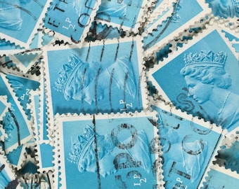 エリザベス2世女王切手、4枚、イギリス、1/2-3ペンス、ワイルドの若い