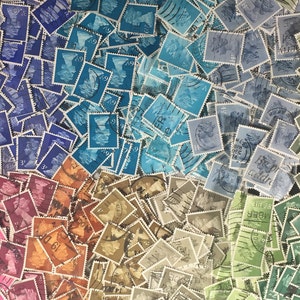 400 X Used Rainbow British Machin Postage Stamps off Paper for Collage, Stamp  Collecting, Mail Art, Stamp Art, Scrapbooking, Crafting 