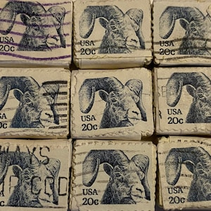 Stamp Art, Ram, Amerikaanse frankering, 20 cent, VS, gebruikte postzegels