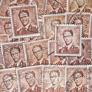 Stamp Art, Marrone, Re Leopoldo III, 2,50 Franchi, Belgio, francobolli grandi usati