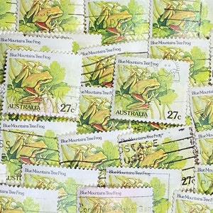 Art du timbre, Rainette des montagnes bleues, 27 cents, Australie, timbres oblitérés