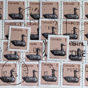 Stamp Art, Canard en bois, Leurre/Appelant, 1 cent, Canada, Timbres usagés