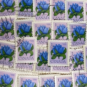 Stamp Art, Blume, 1 Cent, Kanada, gebrauchte Briefmarken