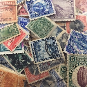 Vintage postzegels uit Midden- en Zuid-Amerika - 100 verschillende postzegels 1800 - 1960