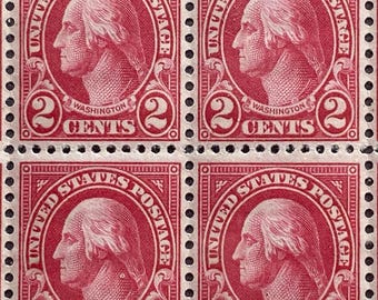 George Washington vintage mint block of 4 stamps, 1923