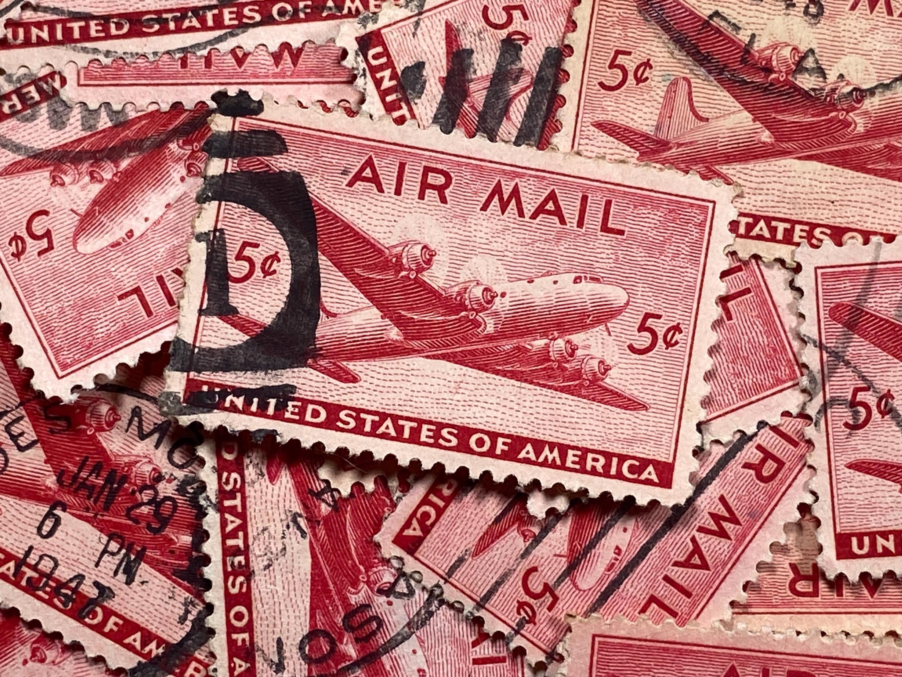[銭単位]きじ航空　AIRMAIL 5枚 5 Cent Airmail Stamp - Etsy