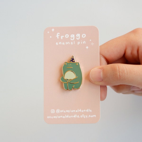 FROG PIN ~ Wizard Frog Hard Enamel Pin