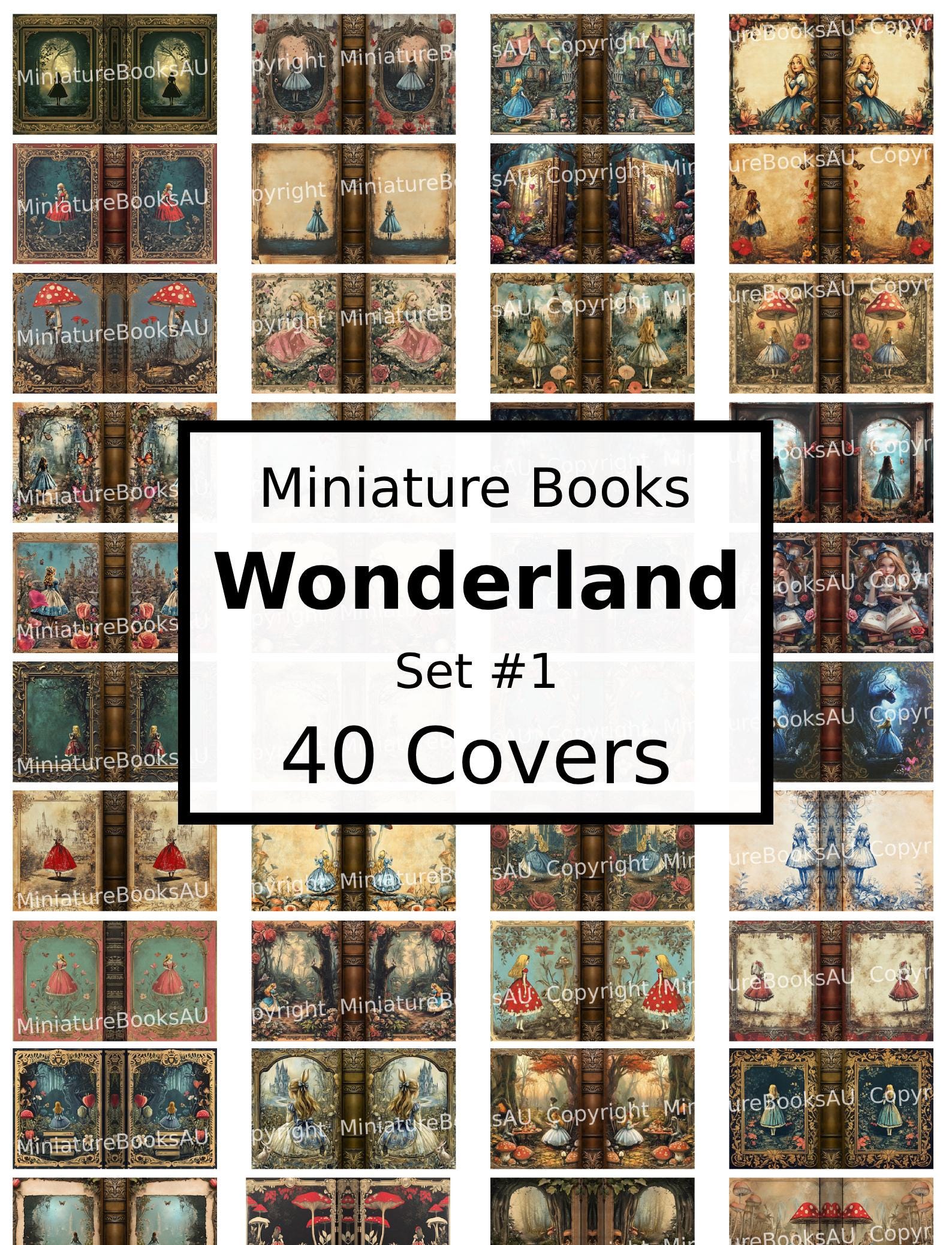 新到着 book vintage wonderland in Alice covers 日本 Etsy - クラフト・布製品