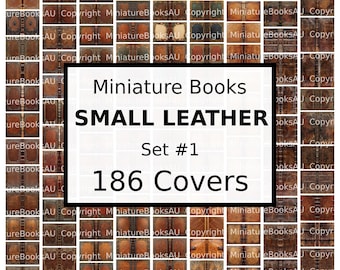 186 fundas pequeñas de cuero para libros, libros descargables e imprimibles, set n.° 1