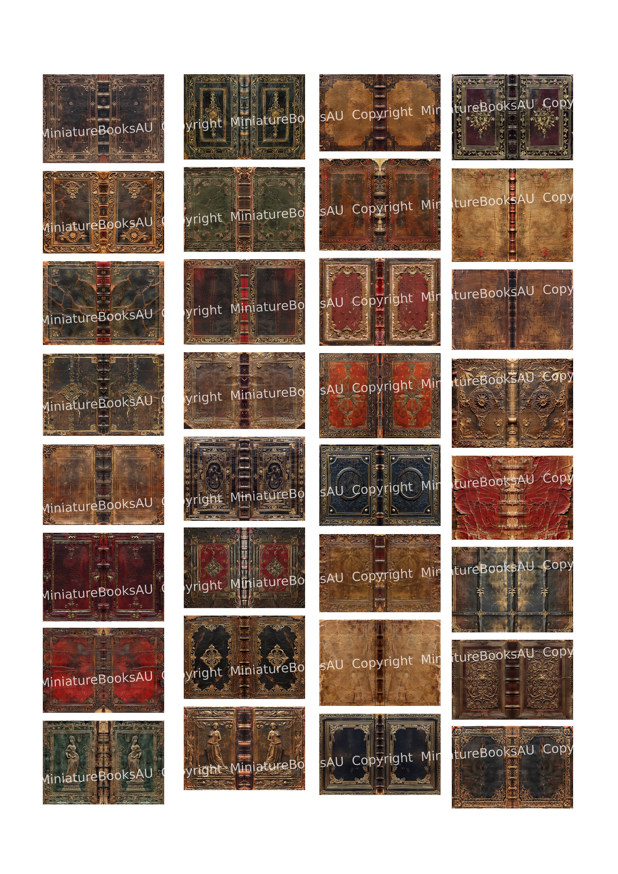 32 Old Miniature Book Covers, Downloadable Printable Books, Set 1 - Etsy