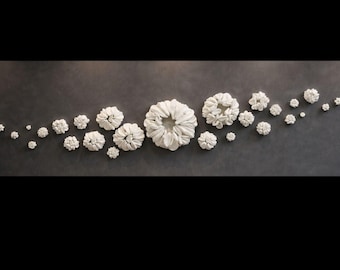 Handmade Modern Clay Chrysanthemum, Ceramic Flower Art, Botanical Sculpture, Nature-Inspired Home Decor