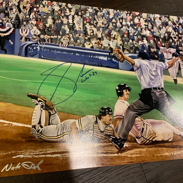 Autographed Sid Bream “The Slide”