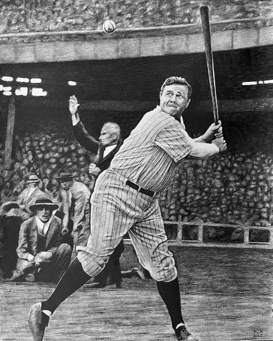 Babe Ruth Batting - Etsy Canada