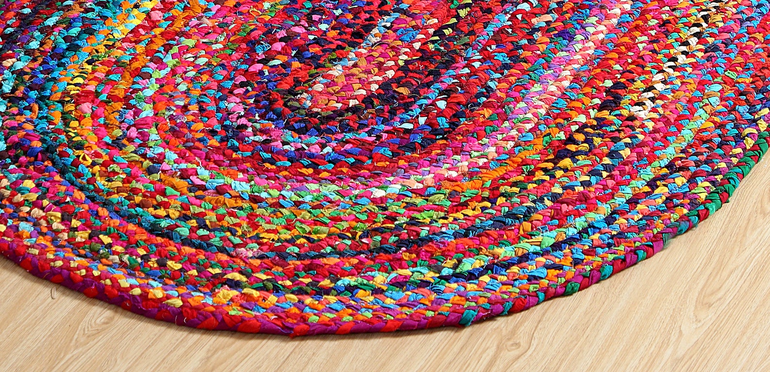 5' X 8' Hand Woven Braided 100 Cotton Area Rug in Etsy