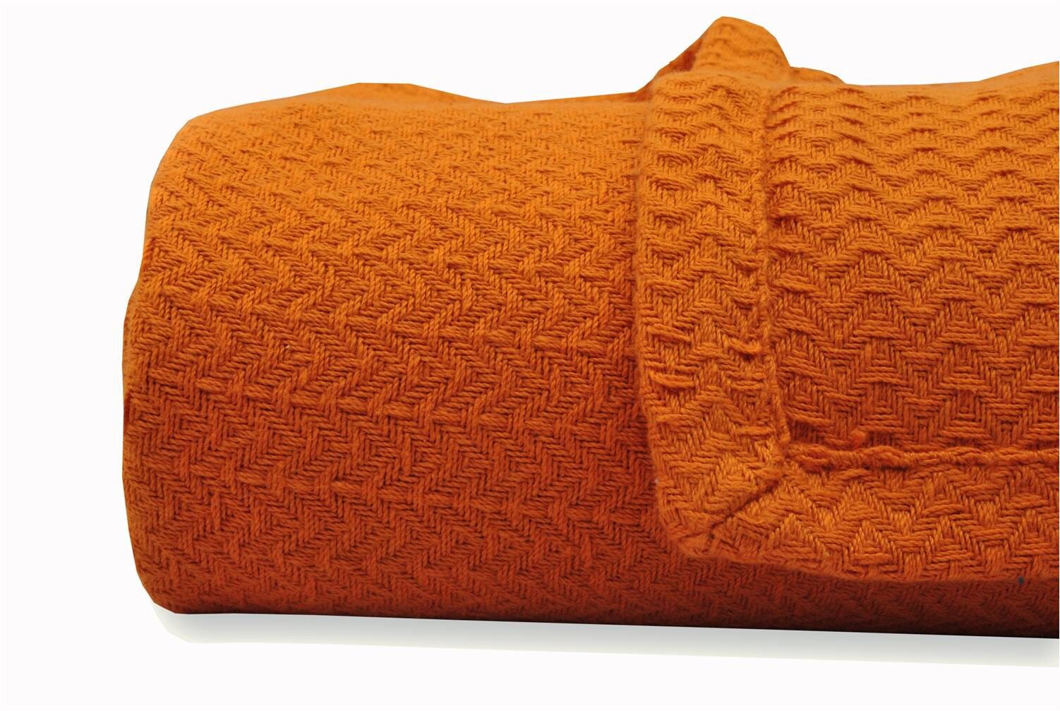 Cotton Bed Blanket 100 Ring Spun Woven Waffle Zigzag Etsy