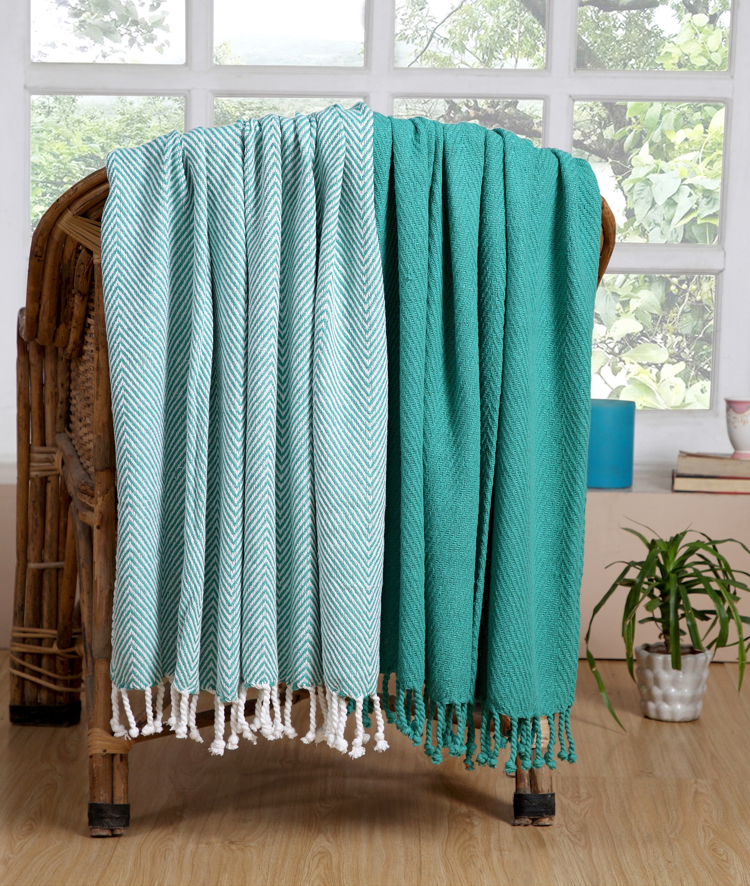 Teal and grey 2025 blanket