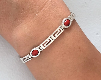 VTG Mexico Modernist Link Bracelet 925 Sterling Silver