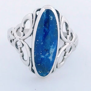Vintage Kabana Sterling Silver Lapis Lazuli Stone Ring, Retro Southwest ...