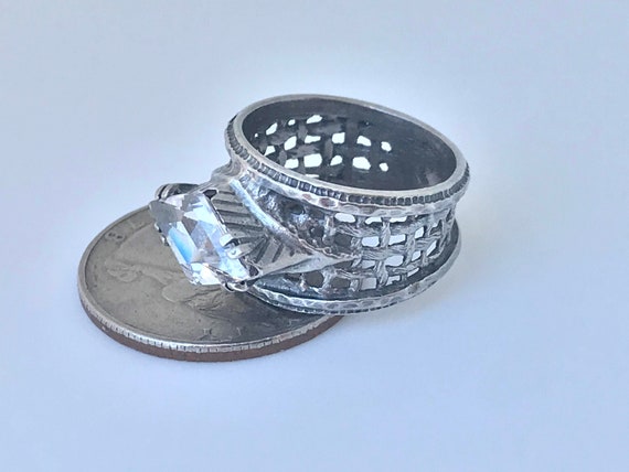 SIlpada Sterling Silver CZ Filigree Ring, Silpada… - image 2