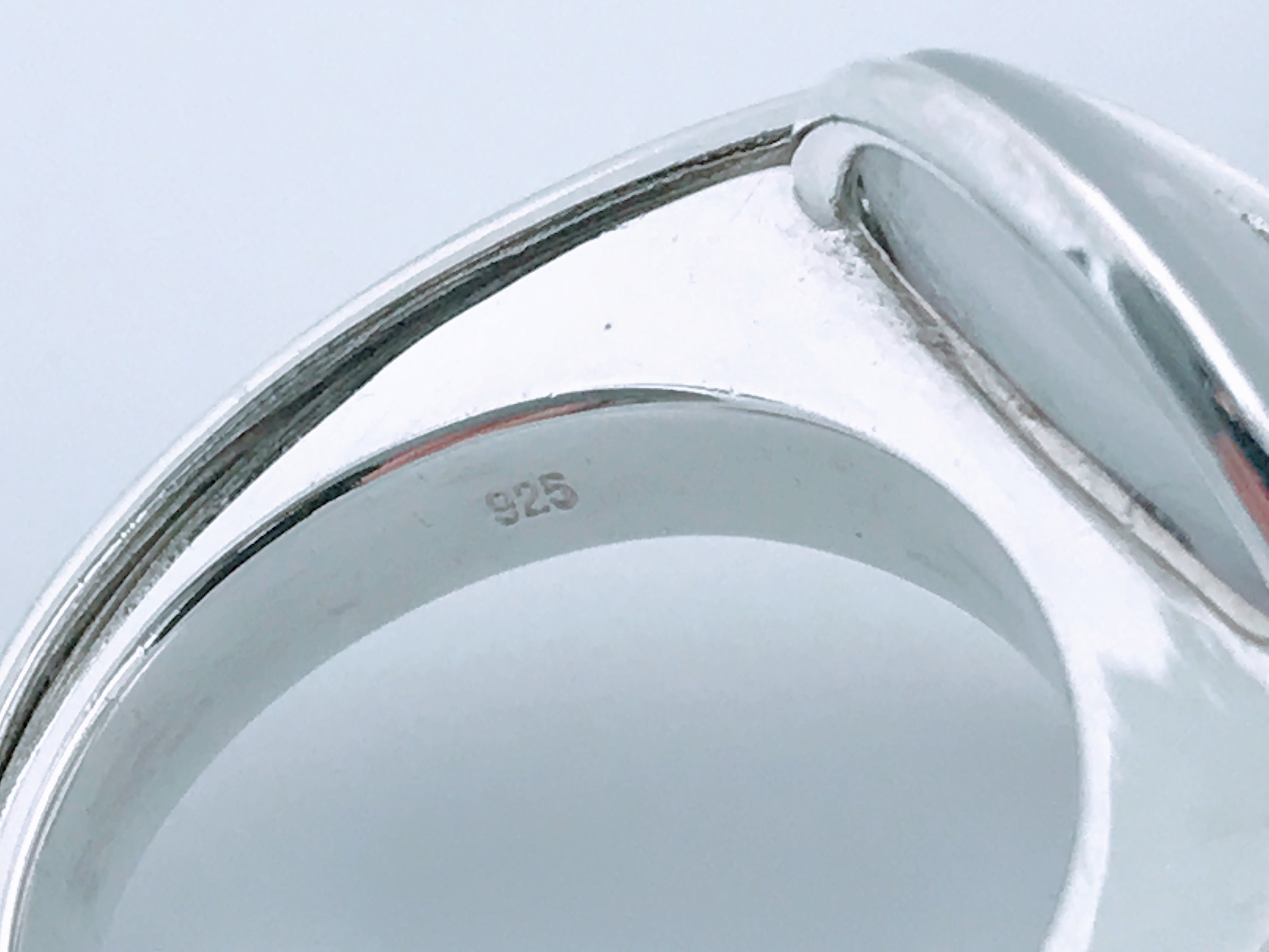 Vintage Emporio Armani Sterling Silver Big Round Clear Quartz Ring Armani 925 Silver Floating White Stone Ring Retro Modernist Designer Etsy