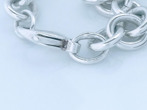 Vintage Solid Sterling Silver Thick Cable Rolo Ch… - image 11