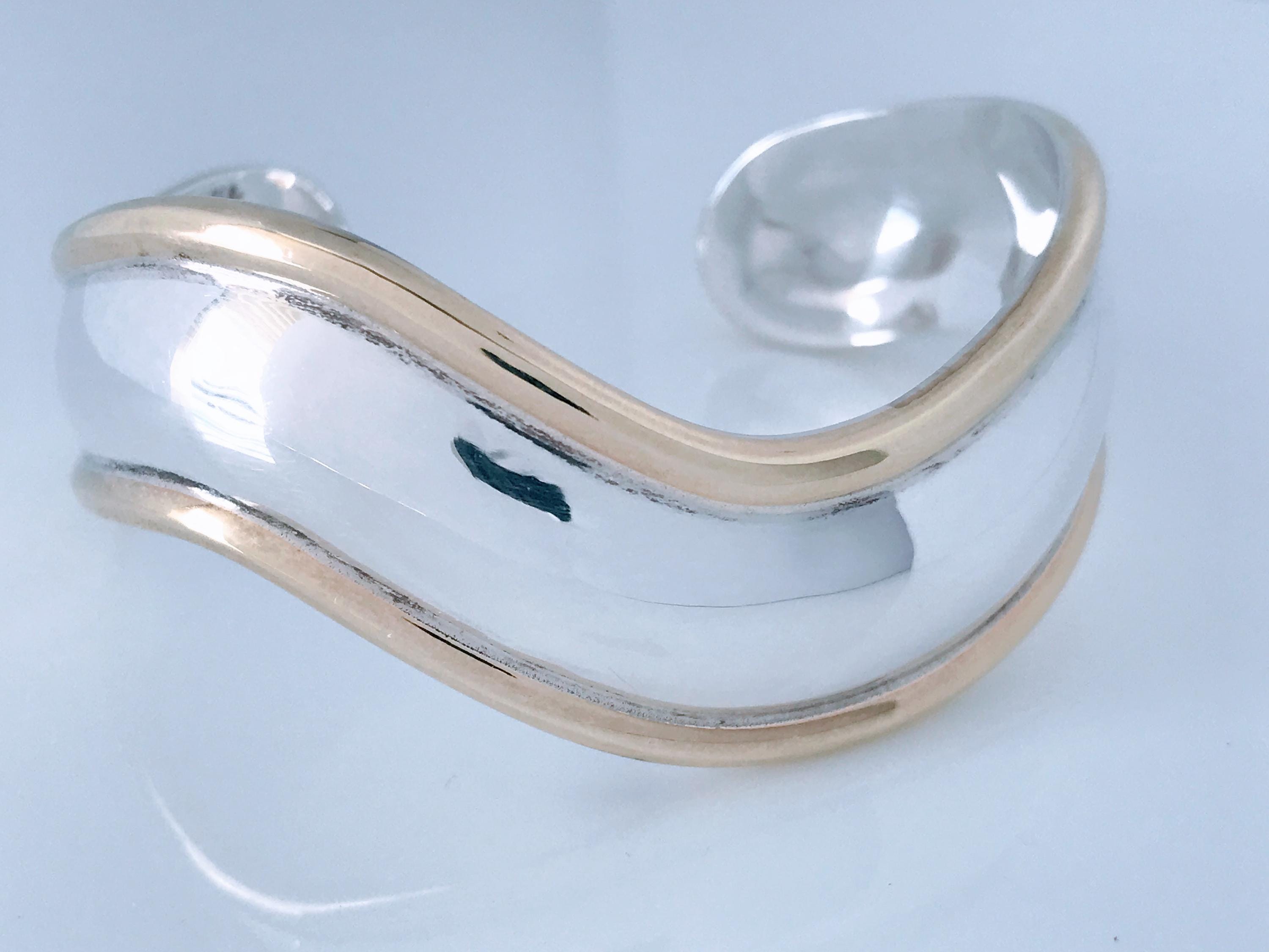 Mexican Silver Wavy Bangle - Etsy