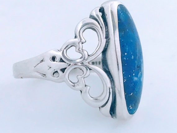 Vintage Kabana Sterling Silver Lapis Lazuli Stone… - image 7