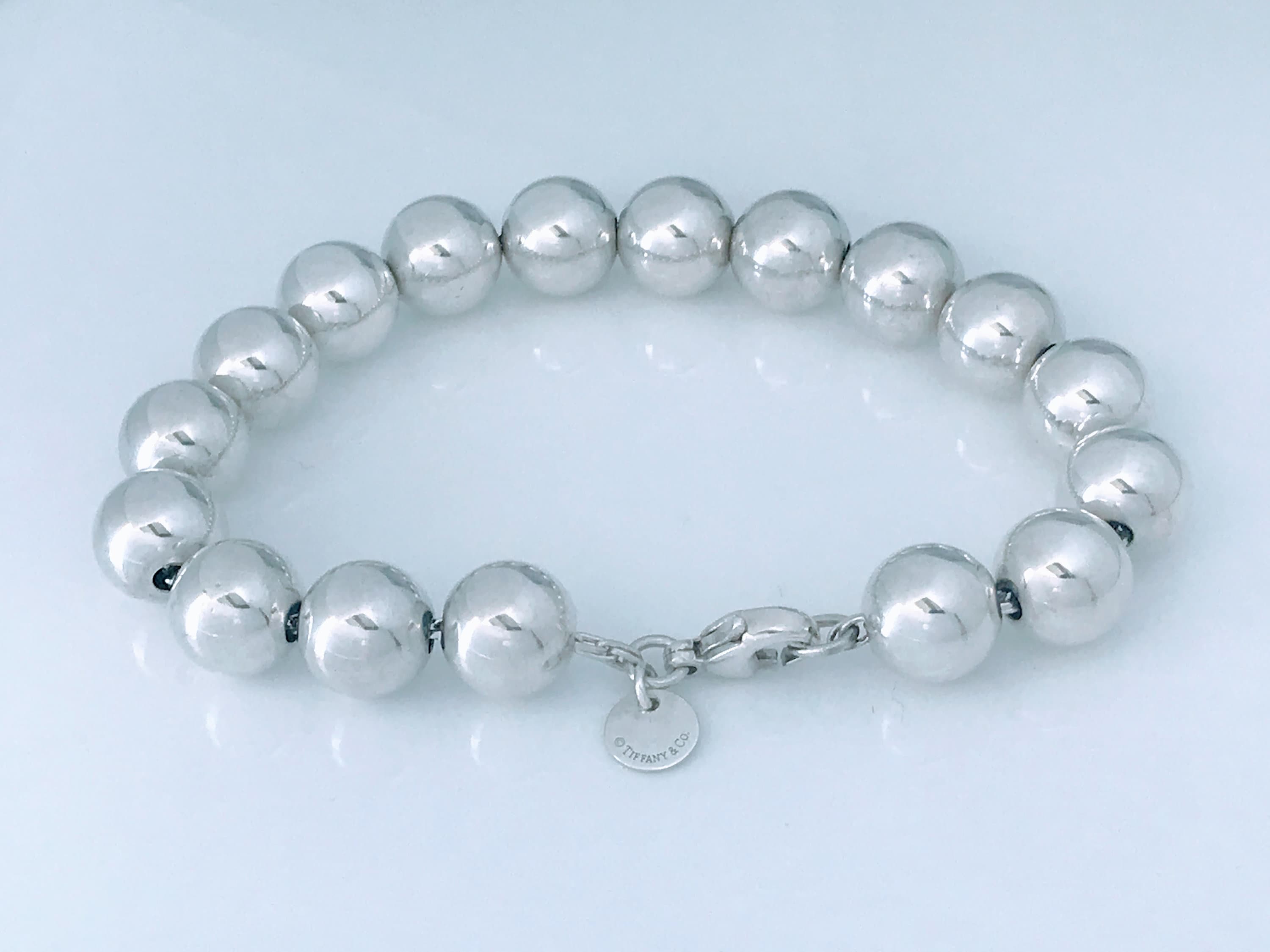 Authentic Tiffany & Co. Sterling Silver Bead Ball Bracelet