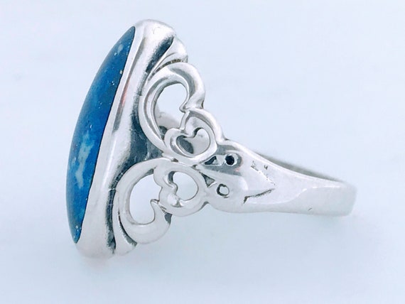 Vintage Kabana Sterling Silver Lapis Lazuli Stone… - image 6