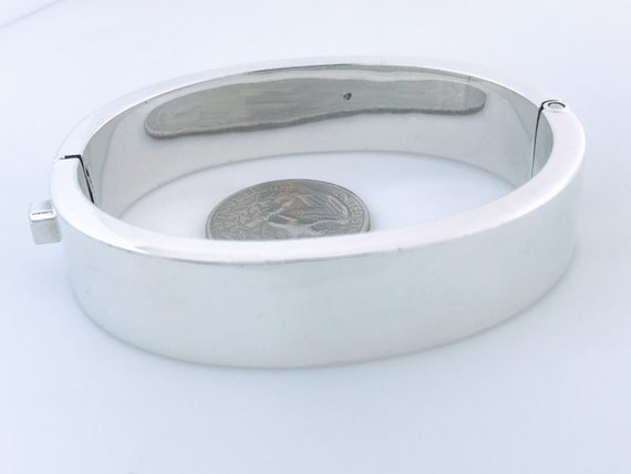 VTG Modern 925 Sterling Silver Geometric Oval Ban… - image 9