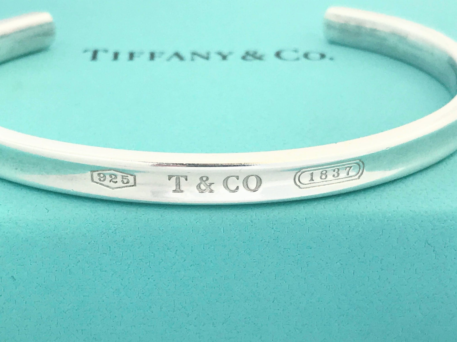 Authentic Tiffany Co. 1837 Sterling Silver 925 Cuff Bracelet | Etsy