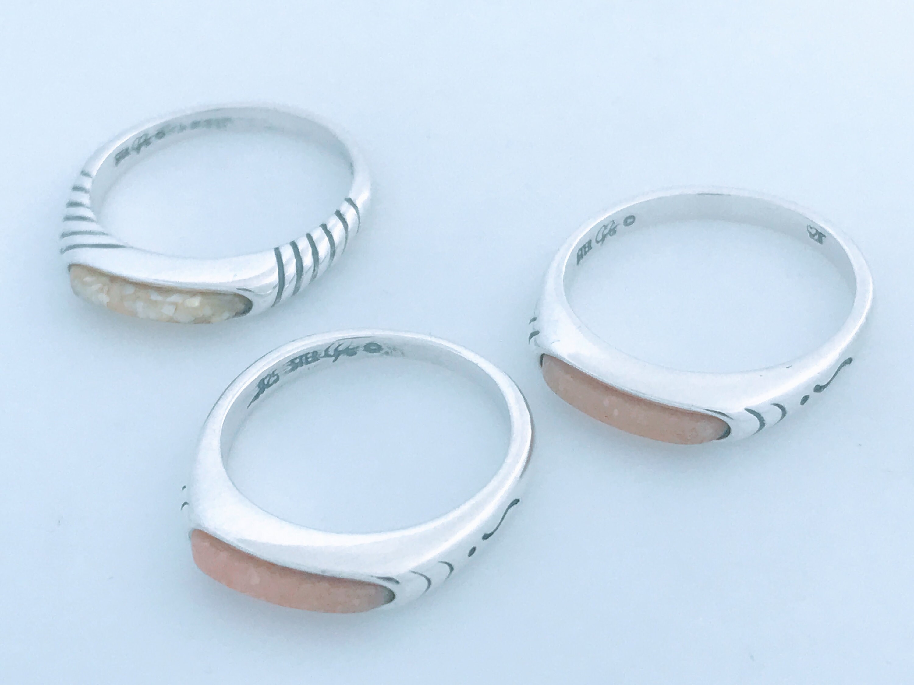 Carolyn Pollack Sterling Silver Stone Stack Stacking Rings Bands ...