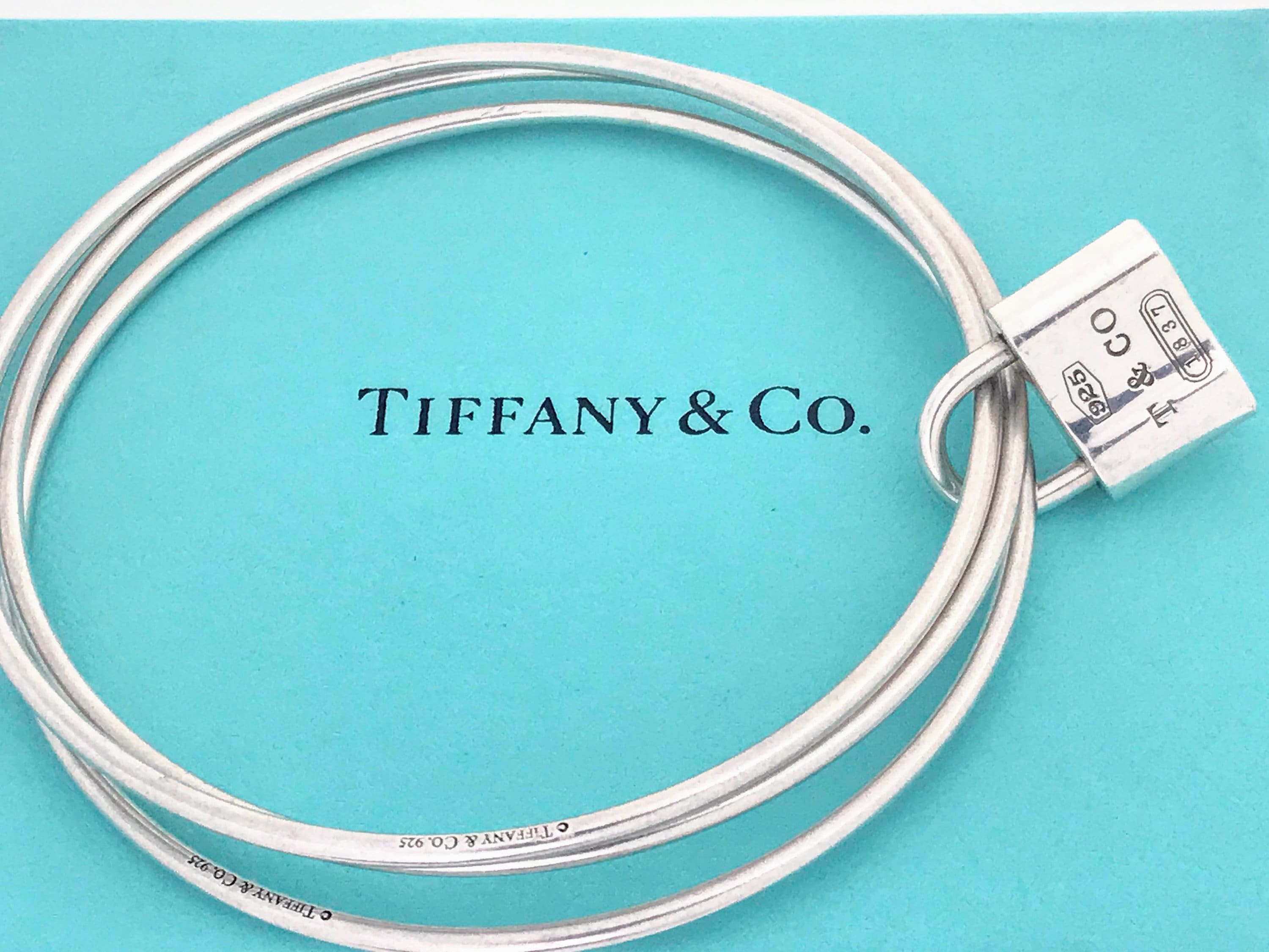 Vintage Tiffany & Co. 1837 Padlock Charm Bracelet