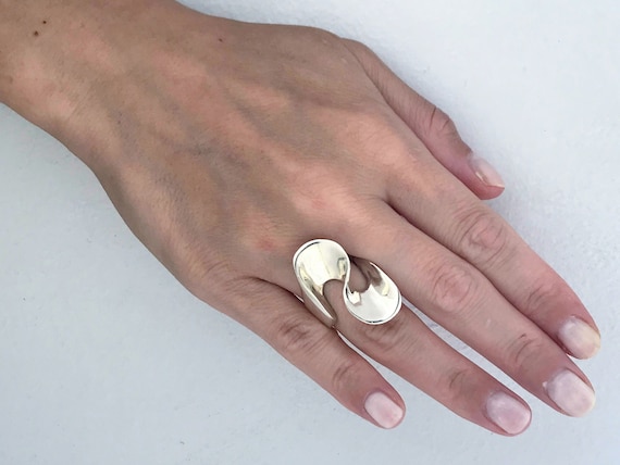 VTG Taxco Mexico Modernist 925 Sterling Silver Ring Band