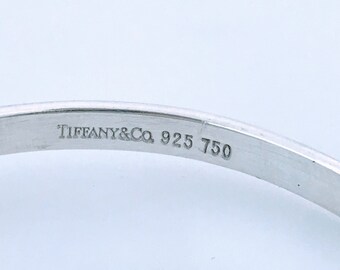 Tiffany & Co Hook & Eye Bangle Silvery Silver Metal ref.766116