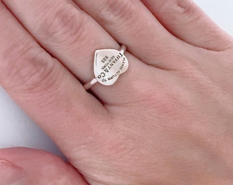 Authentic Tiffany & Co. Return to Tiffany Heart Ring Band, Vintage