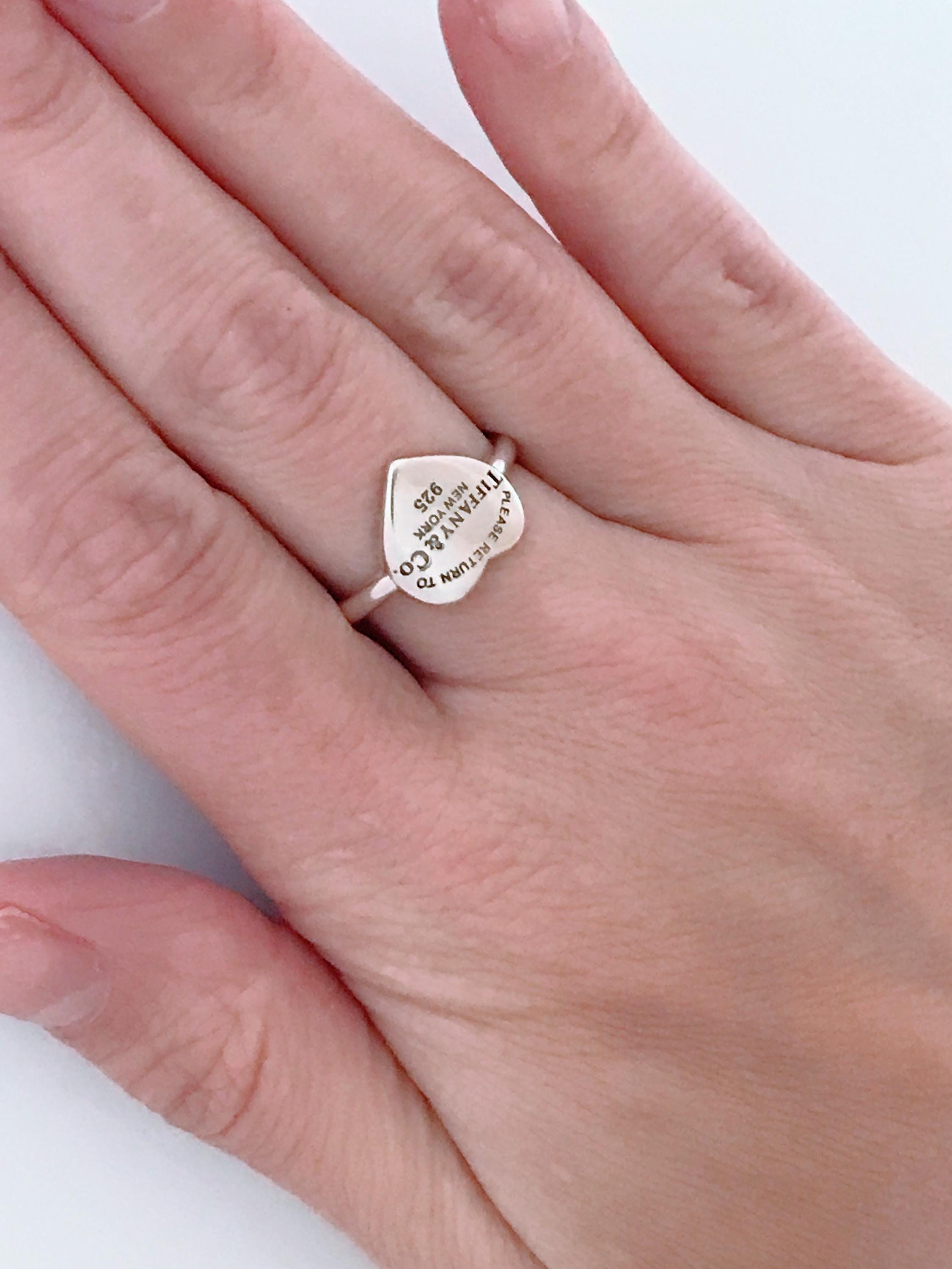 Authentic Tiffany & Co. Return to Tiffany Heart Ring Band, Vintage
