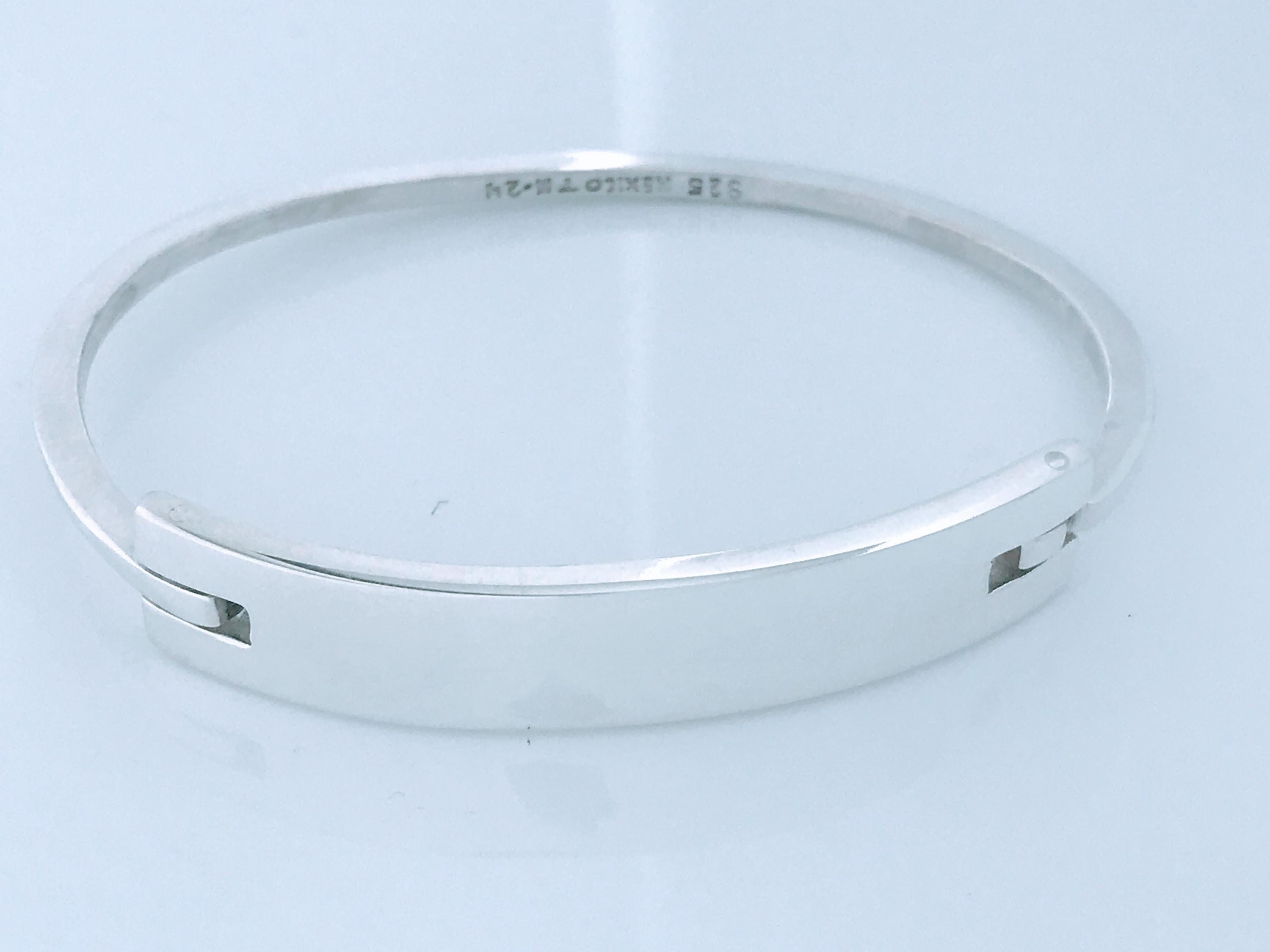 【INTÉRIM】TAXCO SILVER ID BRACELET SILVER Taxco Mexico 925 Sterling Silver Chain ID Bracelets. 8