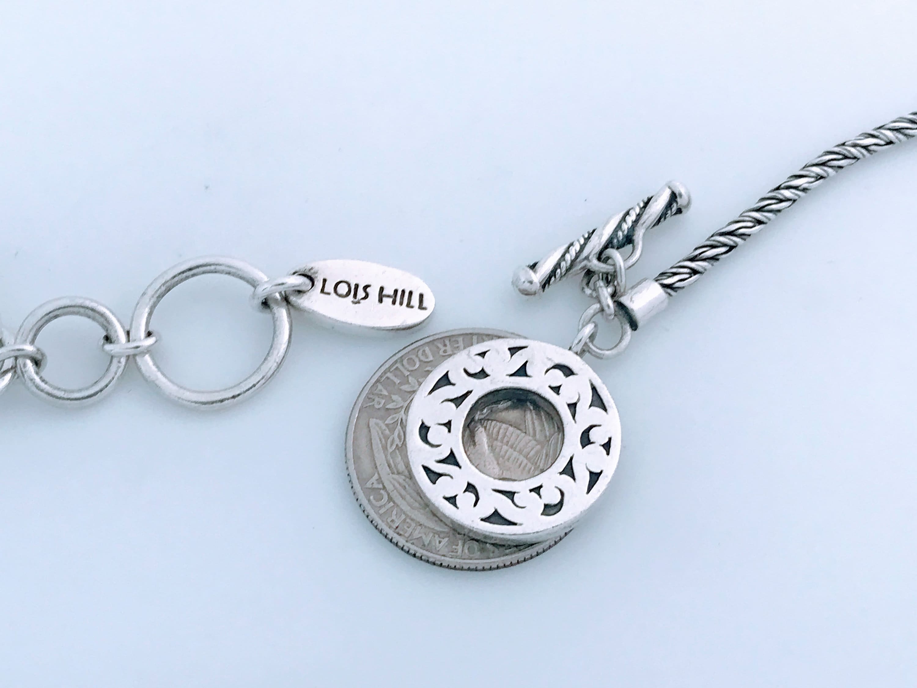 Lois Hill Sterling Silver Large Open Circle Scroll Pendant Lois Hill Sterling Silver Large Open Circle Scroll Pendant